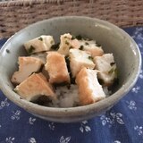 厚揚げのあおさ海苔めんつゆ炒め丼